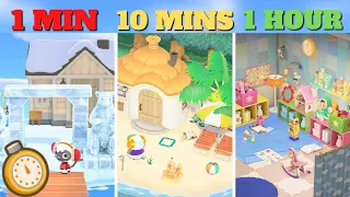 1 MINUTE vs 10 MINUTES vs 1 HOUR VACATION HOME!