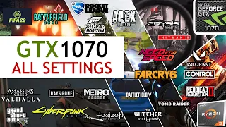 GTX 1070 Ryzen 5 3600 Test In 21 Games in 2021 All Settings Tested