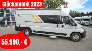 Preise fallen? NUR 55.990,- € WOHNMOBIL Glücksmobil V65 SL 2023 Kastenwagen. XL-Bad. Längsbetten.