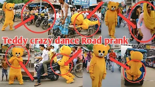 Teddy crazy dance Road prank 🤣 #AM_Teddy