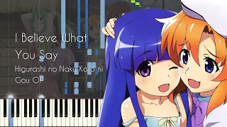 [FULL] I Believe What You Said - Higurashi no Naku Koro ni Gou (2020) OP - Piano [Synthesia]