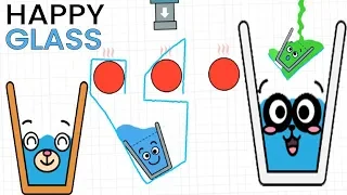 Happy Glass Gameplay Walkthrough All Level 301-340 Best Drawing Line Hints (by Lion Studios)