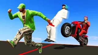 MOTORBIKE VS RUNNERS! (GTA 5 Funny Moments)