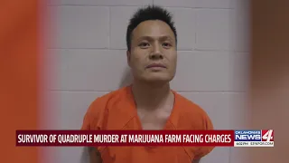 Survivor of quadruple murder at marijuana farm in same jail as shooter and is facing charges