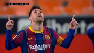 Messi free kick vs Valencia 2020 2021