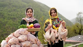 Mix Of IRAN Rural Cooking of Chickens and Vegetables ♡ Delicious Chicken Recipes