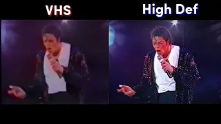 Michael Jackson Billie Jean Live Auckland (Nov. 9th, 1996) (VHS & High Def) (Comparison)