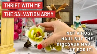 Thrift With Me | THE SALVATION ARMY And A Quick Stop At Small Thrift Shop | LARGEST DINOSAUR Ever