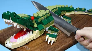 Catch and Fillet a CROCODILE for Sushi | Amazing Cutting Skills | Lego Cooking Food ASMR