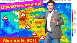 ACHTUNG Unwetterwarnung: Sintflutartiger Regen im Westen, Hagel, Sturmböen! Trend bis Ende Mai!