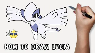 How to Draw Chibi Lugia Easy Step by Step | Duc Draw