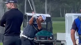 Hideki Matsuyama still working with Stick Drill to maintain swing path