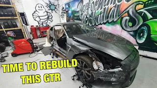 Rebuilding a salvage Nissan GTR part 9 (HOW BAD DOES IT LOOK?)