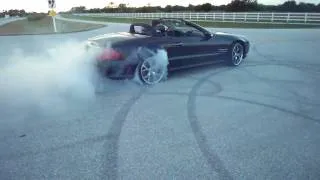 sl 600 Mercedes big tire burnout