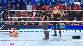 Ronda Rousey regresa y se une a Baszler atacando a Natalya & Shotzi - Smackdown 10/02/2023 (Español)