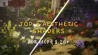 Top 3 aesthetic shaders for Mcpe 1.20 🍓 || Render dragon || MCPE 1.20