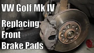 How to replace VW Golf Mk4 Front Brake Pads - Changing VW Golf / Jetta / Audi A3 Brake Pads