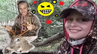 8 Point Big Buck Kill by 12 year old Girl! Michigan Crossbow Hunt