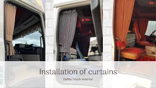 How to hang our curtains in the truck