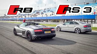 600+hp Audi RS3  -vs-  Audi R8 V10 Plus  -vs-  Audi RS6