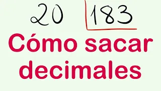 División de 3 cifras con el dividendo menor que el divisor 20 dividido por 183