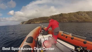 Scuba diving at the site called Down the Mirrors in  the Azores