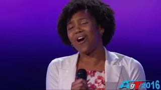 Jayna Brown Singing and archive the golden Buzzer Judge Cut AGT 2016