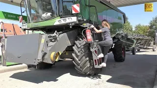 Mähdrescher Fendt 8410 P Agravis Technik Vorführung Getreideernte 2018 new combine harvester wheat