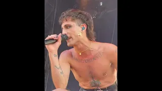 Maneskin The Best gig in Belgium, Damiano jumping on people TODAY 15 AUG 2021