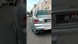 МОЩНЫЙ ВЫХЛОП для MITSUBISHI LANCER😤 #shorts #mitsubishi #exhaust #tuning #лансер #выхлоп