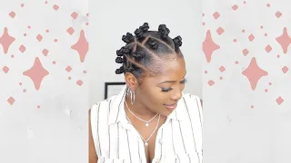 Super Neat BANTU KNOTS Hairstyle on your short Natural hair? Ladies would you try this☝🏾☝🏾 ?