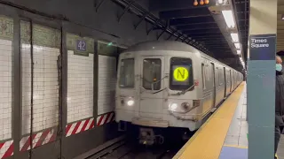 MTA NYC N Train from Times Square 42nd Street