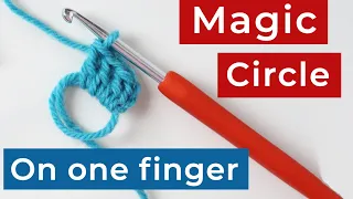 Easiest way to crochet the MAGIC RING (or Magic Circle or Magic Loop). Wrap round one finger