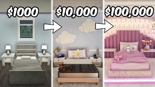 BUILDING A KIDS BEDROOM IN BLOXBURG with $1k, $10k, and $100k