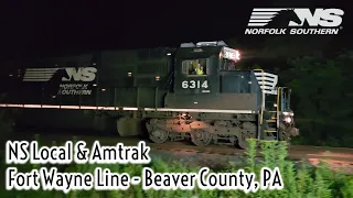 NS Local & Amtrak On The Fort Wayne Line - Beaver County, PA