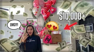 I SURPRISED MY GIRLFRIEND W/ $10,000 IN GIFTS FOR VALENTINES DAY!!  **EMOTIONAL**