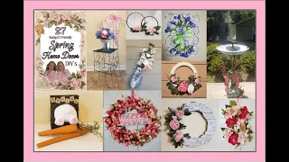 27 SPRING DECOR DIY's on a Budget |  Wreath Tutorialss | Solar Birdbath Project | EASTER | Beginner