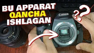 Canon fotoapparatlari qancha ishlaganini qanday bilish mumkin.