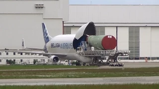 Airbus Beluga unload and load timelapse 45 Minutes in 2 1/3