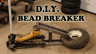 Shop Project DIY Tire Bead Breaker using Hydraulic Floor Jack and Scrap Metal Homemade Tool