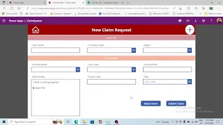 Header Component in PowerApps - Claim Request System Part 3