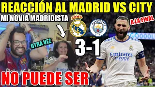 HINCHA del BARÇA REACCIONA al MADRID 3-1 M. CITY con mi NOVIA MADRIDISTA ¡OTRA VEZ NOOOO! ALUCINANTE