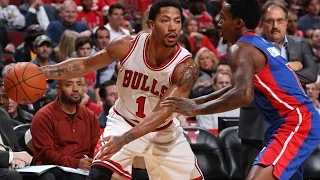 Derrick Rose Makes Amazing Mid-Air Fake and Dime to Noah!