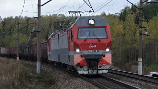 Train videos. Freight trains in Russia - 90.