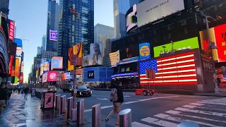 【4K】Times Square: Port Authority Bus Terminal to Bryant Park through Times Square 7AM: Random Walker