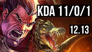 DARIUS vs RENEKTON (TOP) | 11/0/1, Legendary, 1.0M mastery, 400+ games | NA Diamond | 12.13