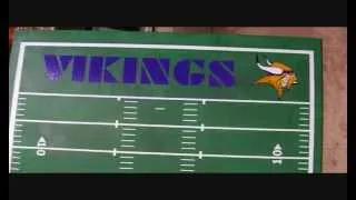 Packer and Vikings Beer Pong Table Creation