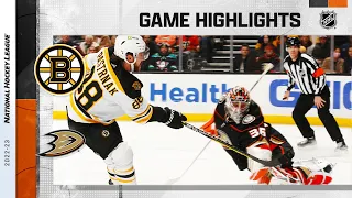 Bruins @ Ducks 1/8 | NHL Highlights 2023