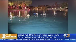 1 pulled from water after car crashes into lake in Temecula