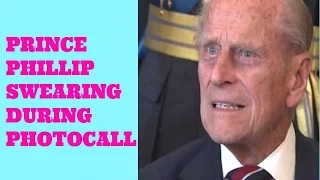 Prince Philip swears during photocall.-BBC Urdu